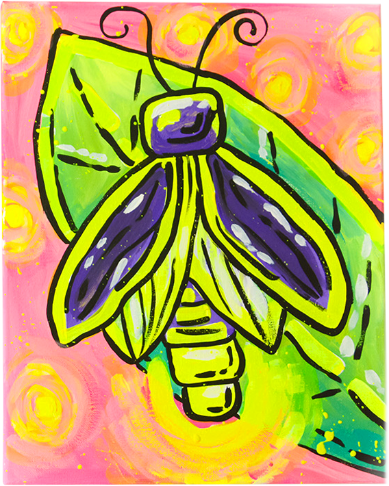 Glowing Fire Fly Canvas